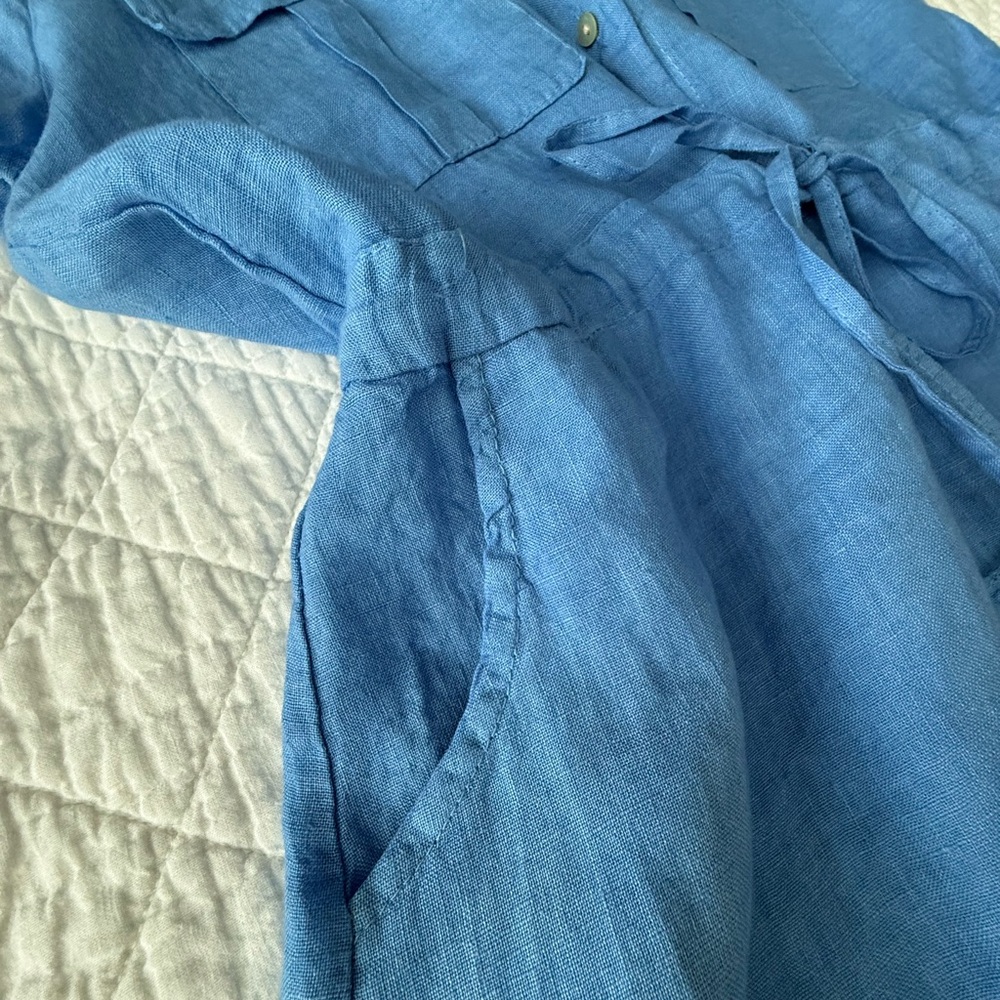 NWOT 100 Italian Linen Midi Dress - Picture 4 of 11